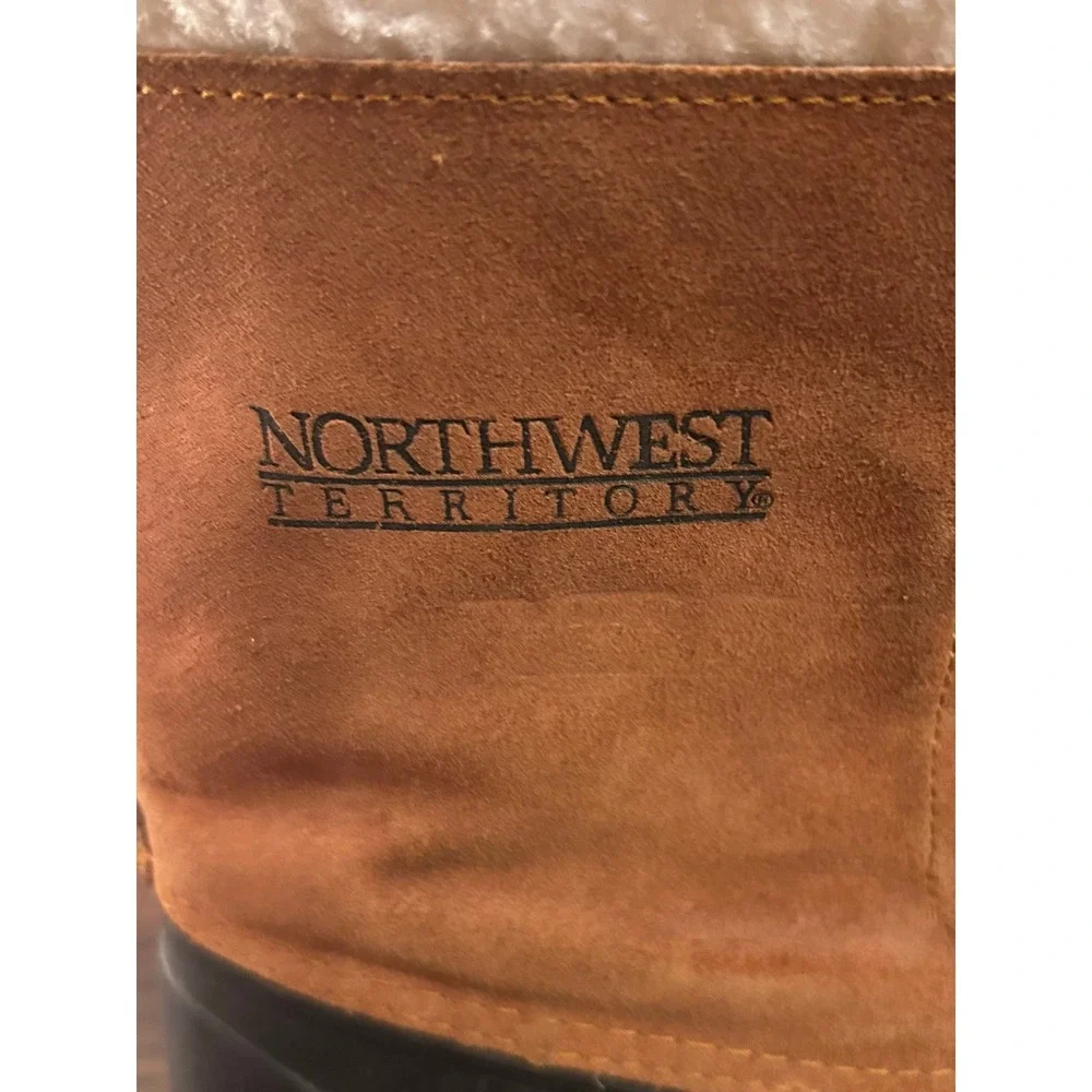 Northwest Territory Mens Duck Boot Waterproof Sherpa Lined‎ Tan Black Size 6